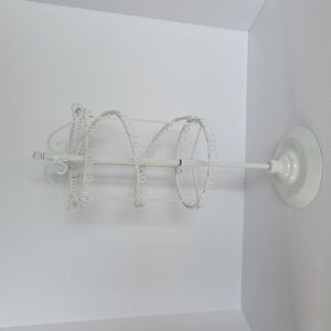 Swivel White Metal Tiered Earring Display Holder